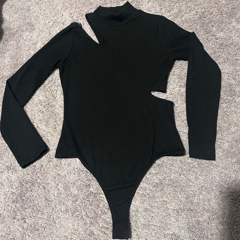 Astr The Label - Black Cutout Bodysuit - Size L